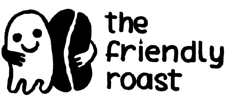the friendly roast — the long ghost logo